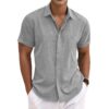Linen Button-Down with Pocket — Shore to Soirée