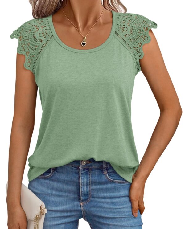 Lace Cap Sleeve Tee — Dressed-Up Basic