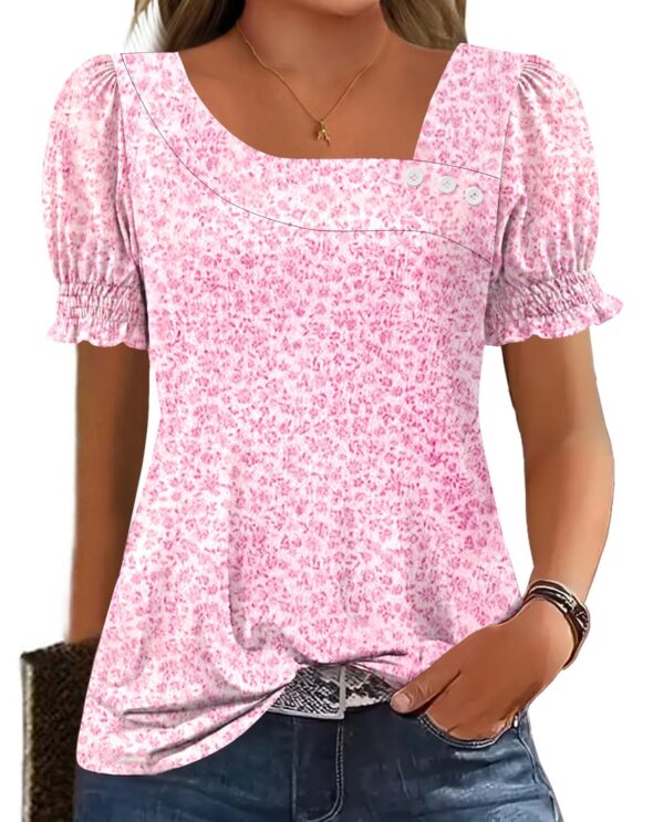 Ruffle Trim Square Neck Blouse — Prairie Luxe