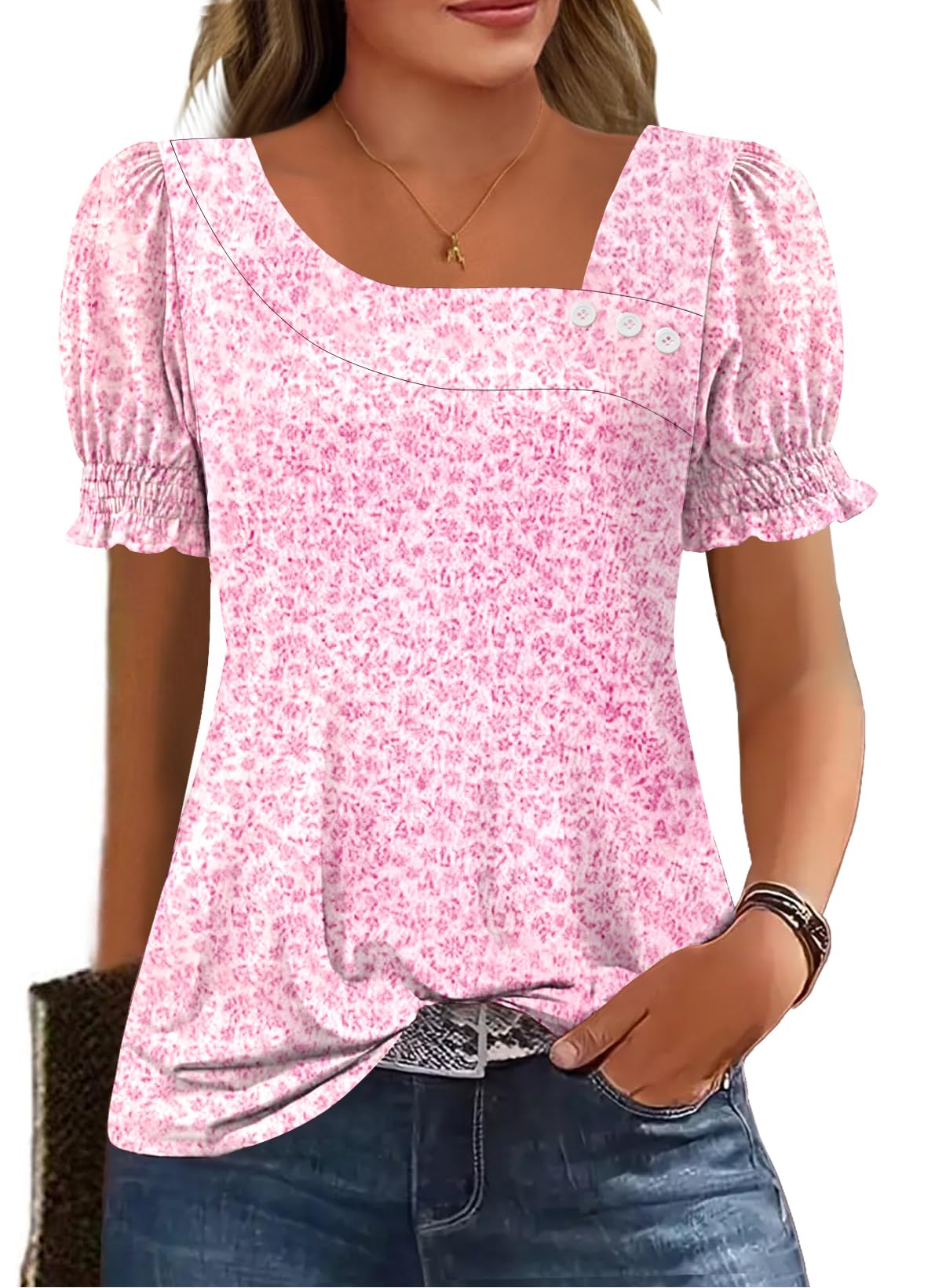 Ruffle Trim Square Neck Blouse — Prairie Luxe Ruffle Trim Square Neck Blouse — Prairie Luxe