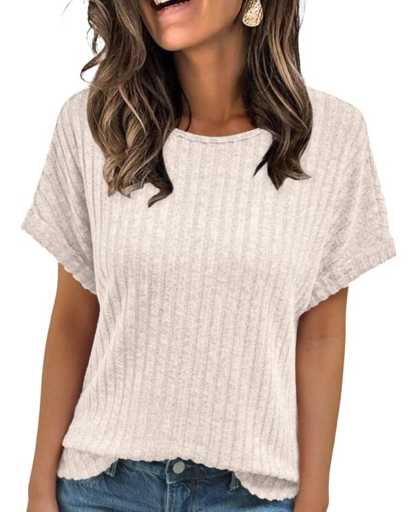 Short Sleeve Sweater Blouse — Business Casual