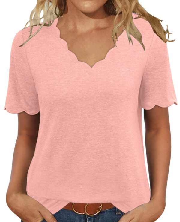 Loose Fit V-Neck Blouse — Casual Distinction