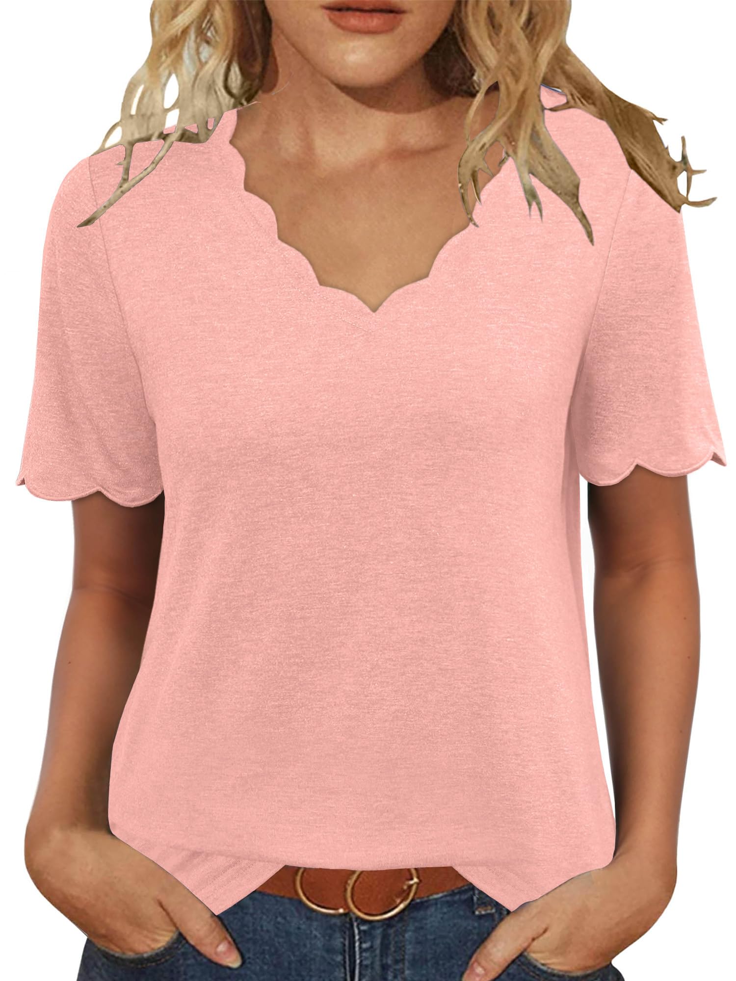 Loose Fit V-Neck Blouse — Casual Distinction Loose Fit V-Neck Blouse — Casual Distinction