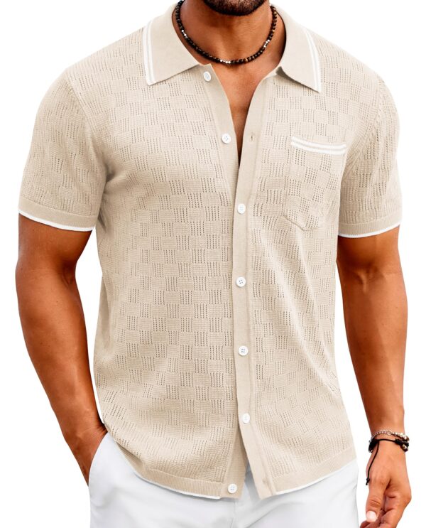 Vintage Knit Button-Down Polo — Retro Shore