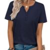 V-Neck Short Sleeve Blouse — Easy Summer