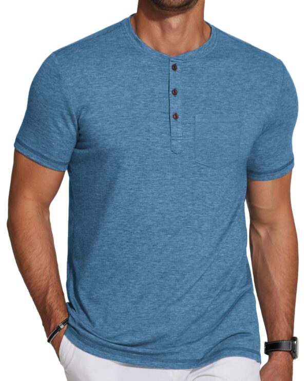 3-Button Henley Tee — Softly Structured