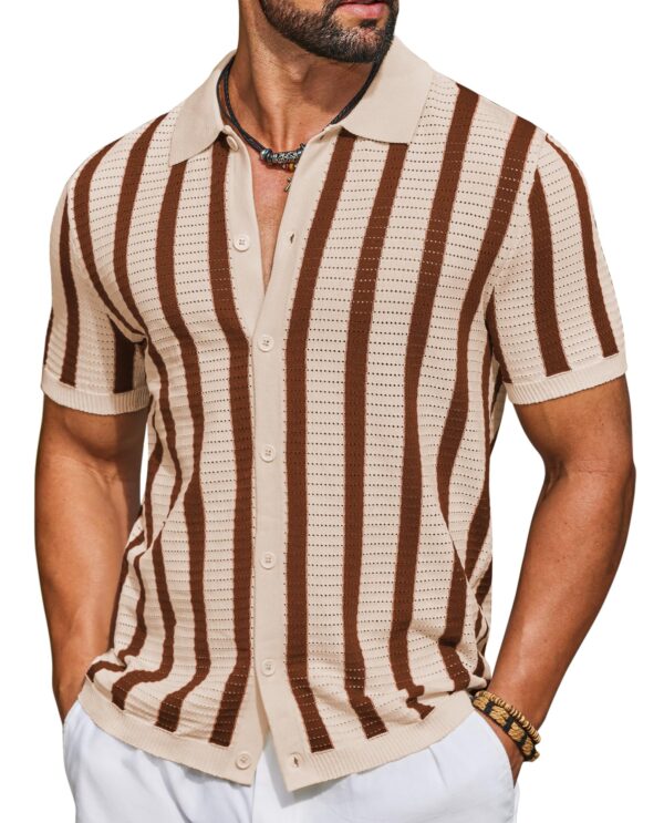 Striped Knit Polo — Preppy Seaside