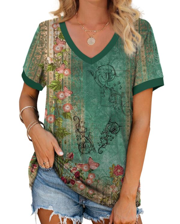 V-Neck Loose Tee with Pocket — Utility Meets Style