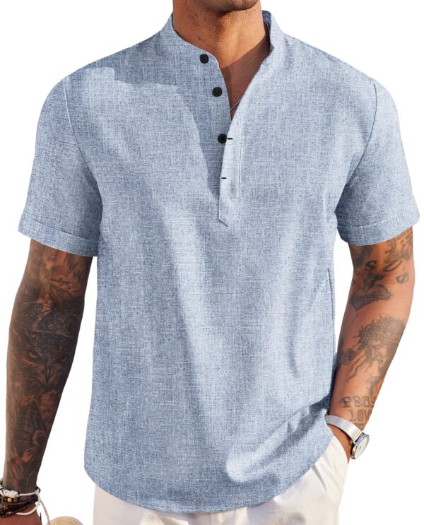 Linen Henley — Sun-Washed Simplicity
