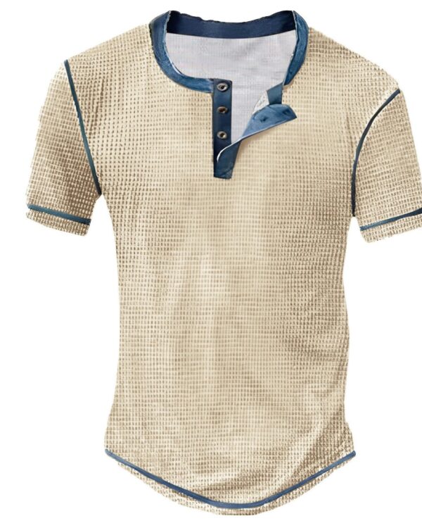 Waffle Knit Button-Up — Textured Casual