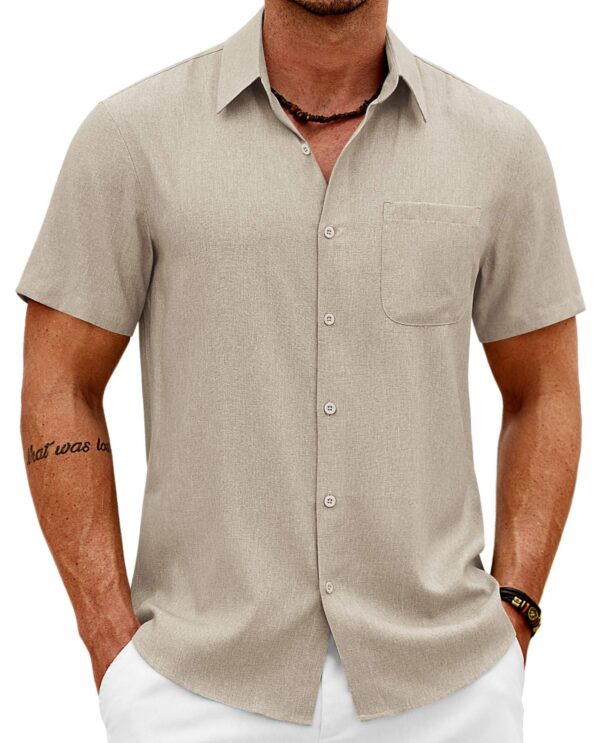 Linen Button-Down with Pocket — Shore to Soirée