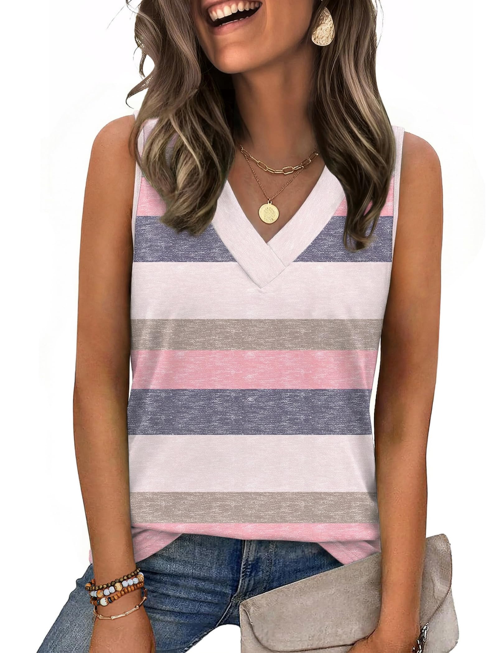 V-Neck Loose Fit Tank — Effortless Drape V-Neck Loose Fit Tank — Effortless Drape